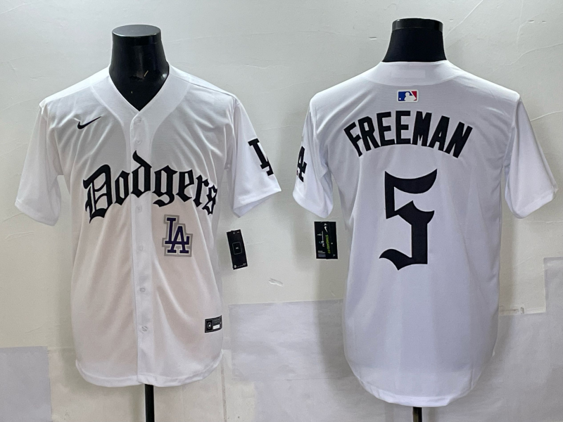 Men Los Angeles Dodgers #5 Freeman white Nike 2025 MLB jersey 009